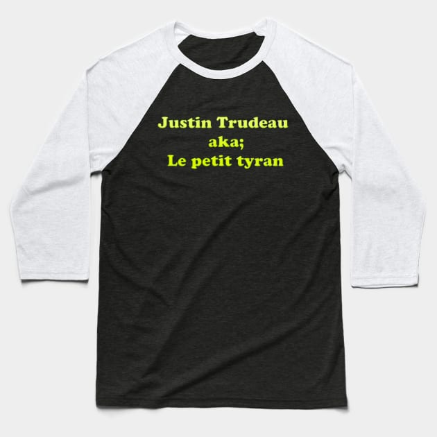 Justin The Tyrant Baseball T-Shirt by Colveraft Designs